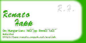 renato happ business card